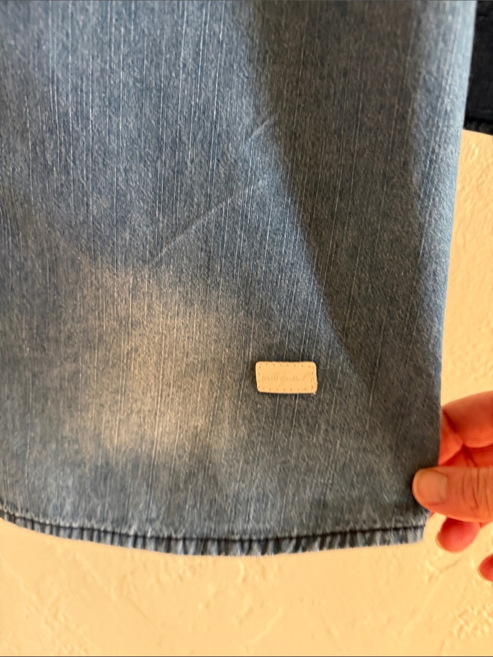 7 For All Mankind Light Blue Denim Button-Down Mini Dress - Picture 5 of 14